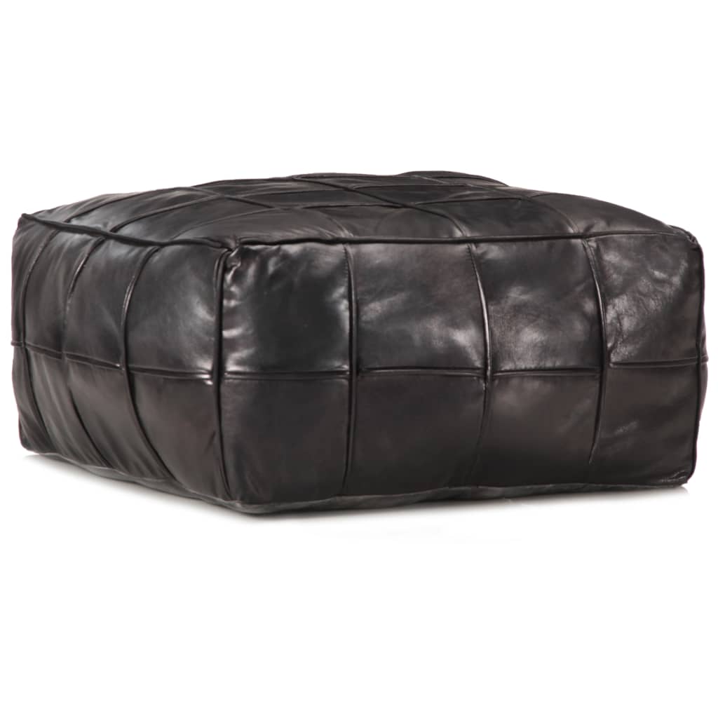 Poef 60X60X30 Cm Echt Geitenleer