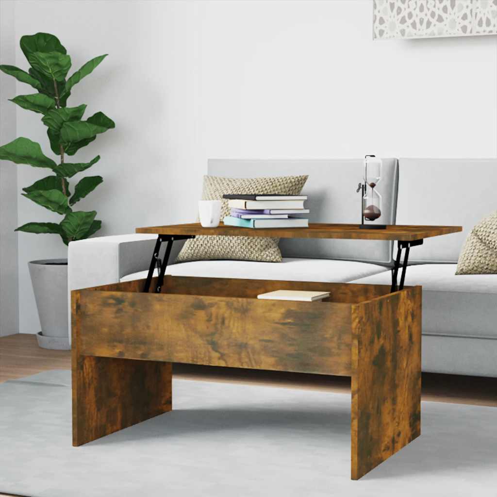 Salontafel 80X50,5X41,5 Cm Bewerkt Hout Kleurig
