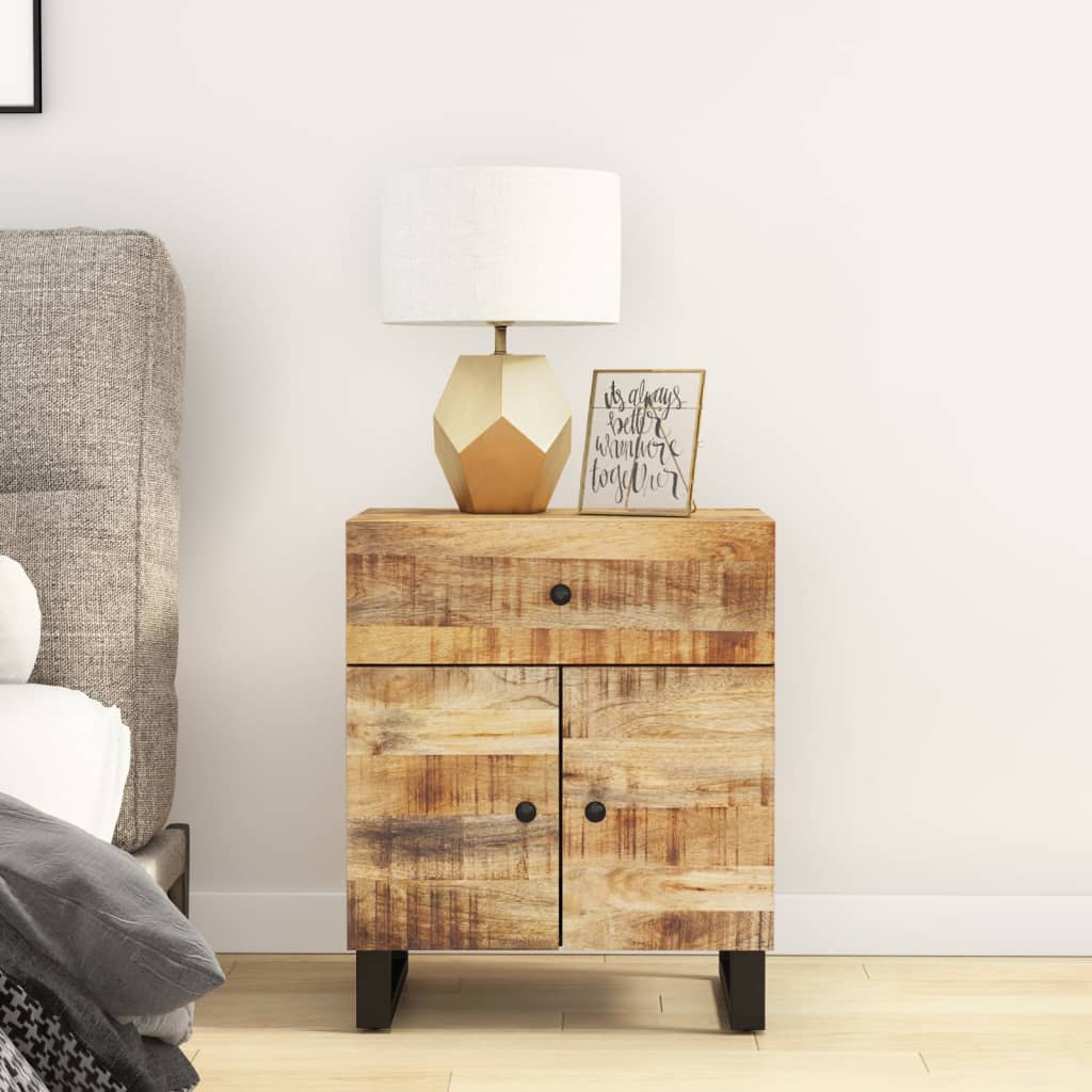 Nachtkastjes 50X33X60 Cm Massief Mangohout En Bewerkt Hout