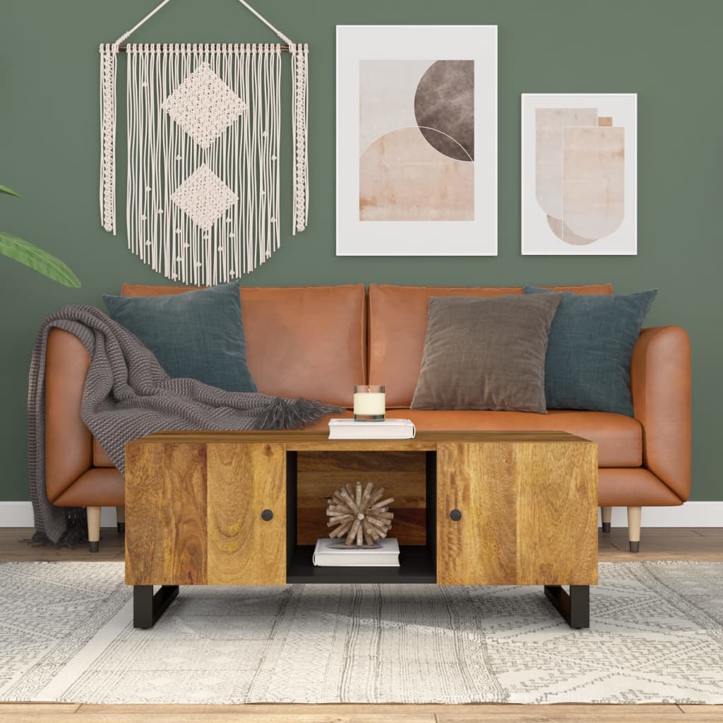 Salontafel 100X54X40 Cm Massief Mangohout En Bewerkt Hout