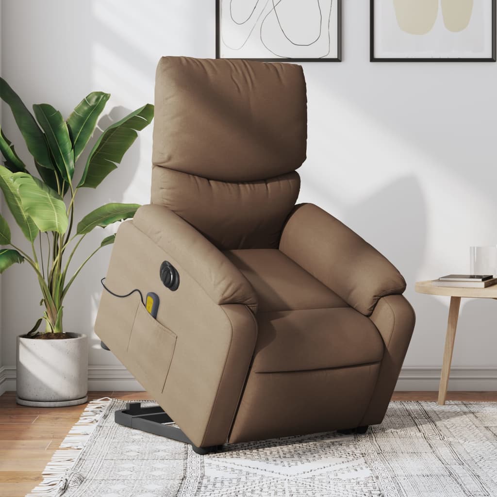 Sta-Op-Massagestoel Stof Bruin