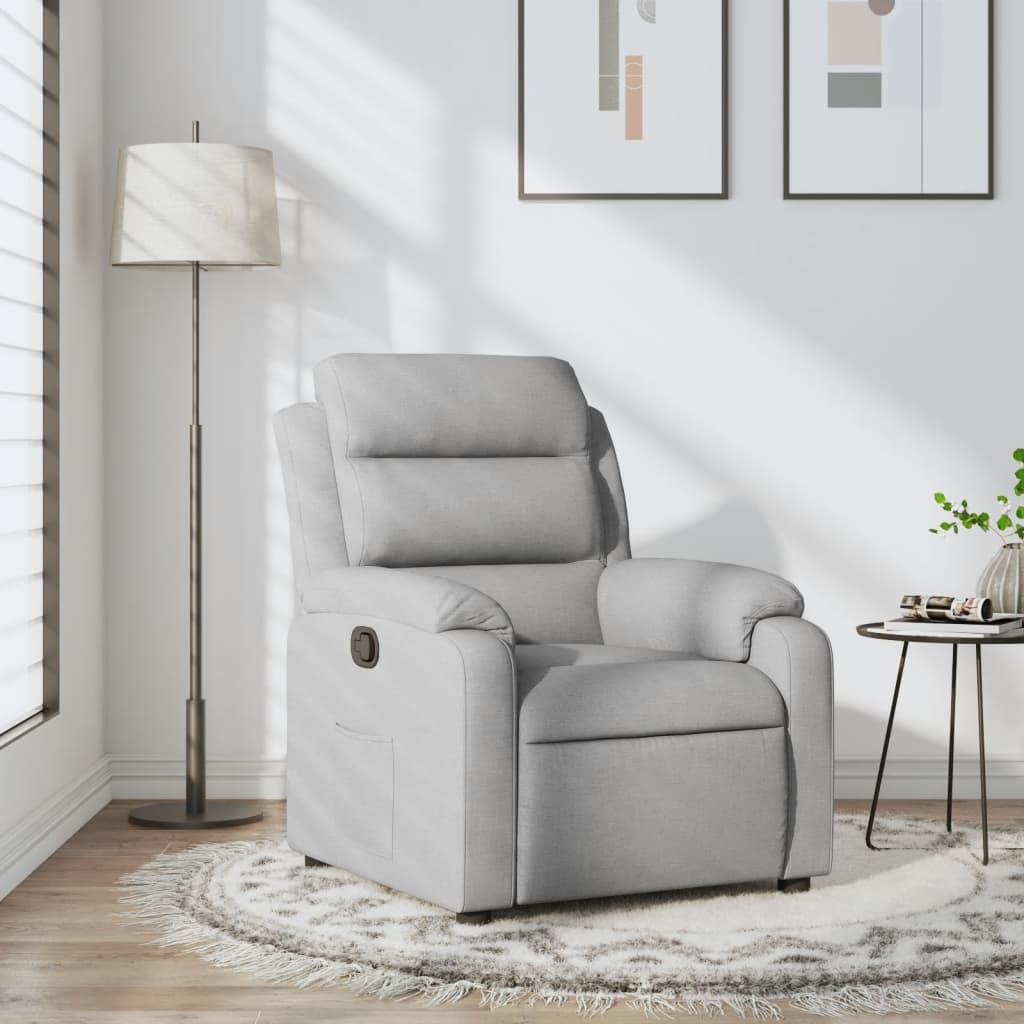 Fauteuil Verstelbaar Stof Lichtgrijs