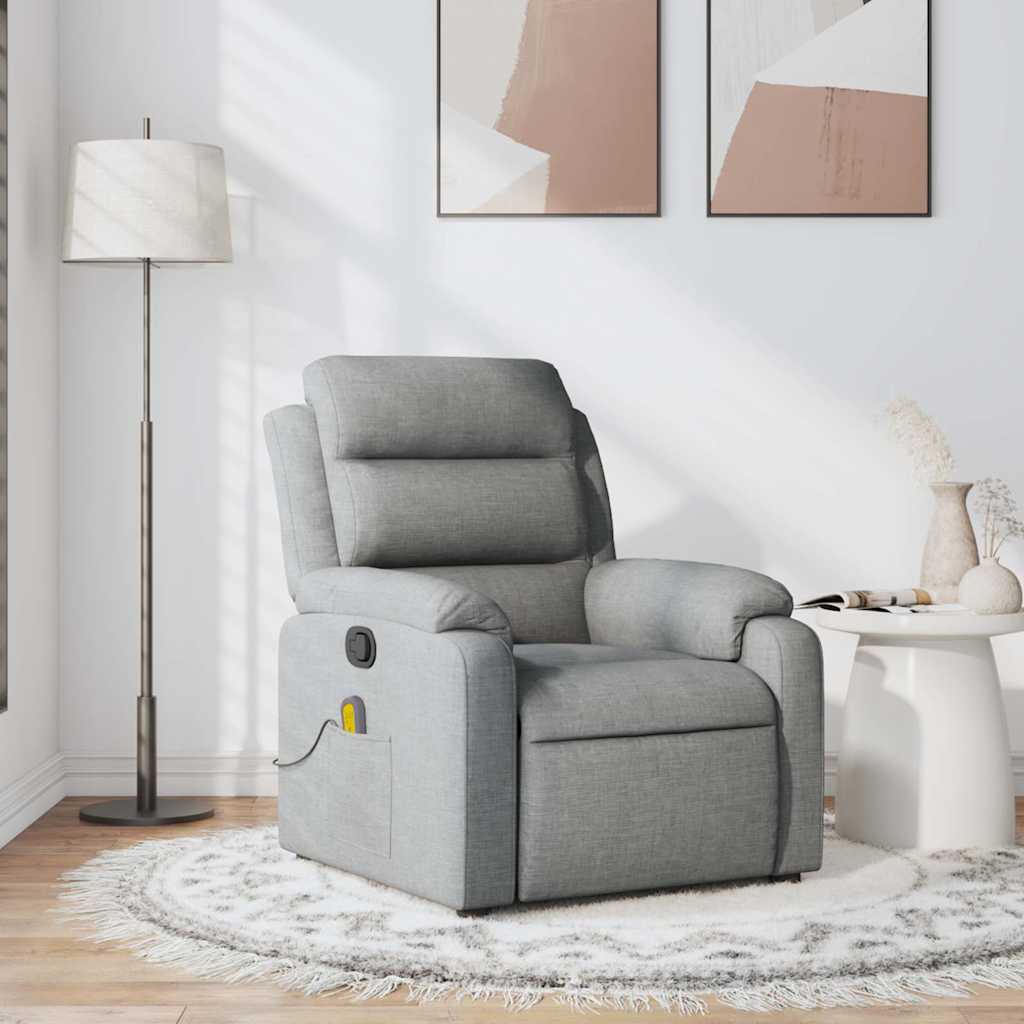 Fauteuil Verstelbaar Stof Lichtgrijs