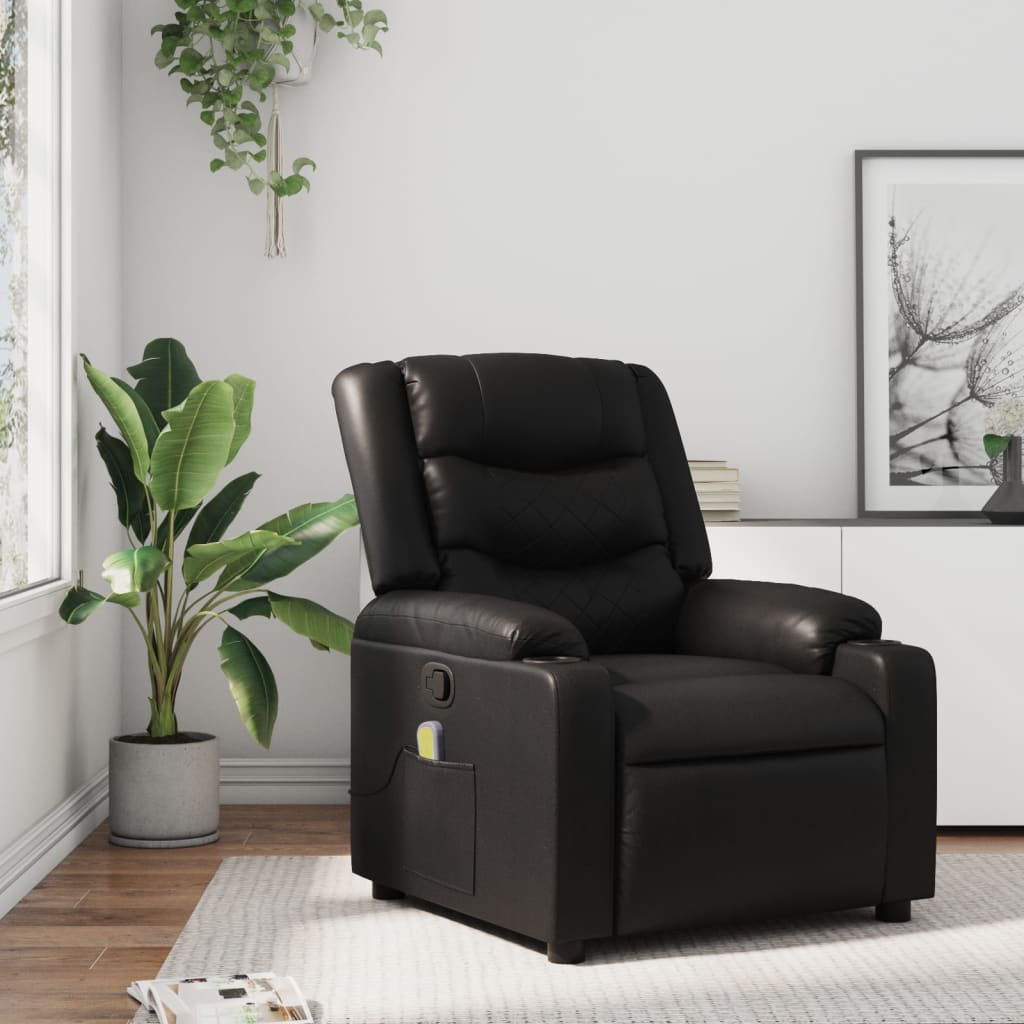Massagestoel Van Zwart Kunstleer