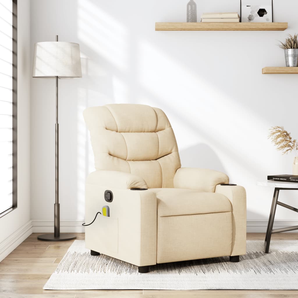 Fauteuil Verstelbaar Stof Kleurig Crème
