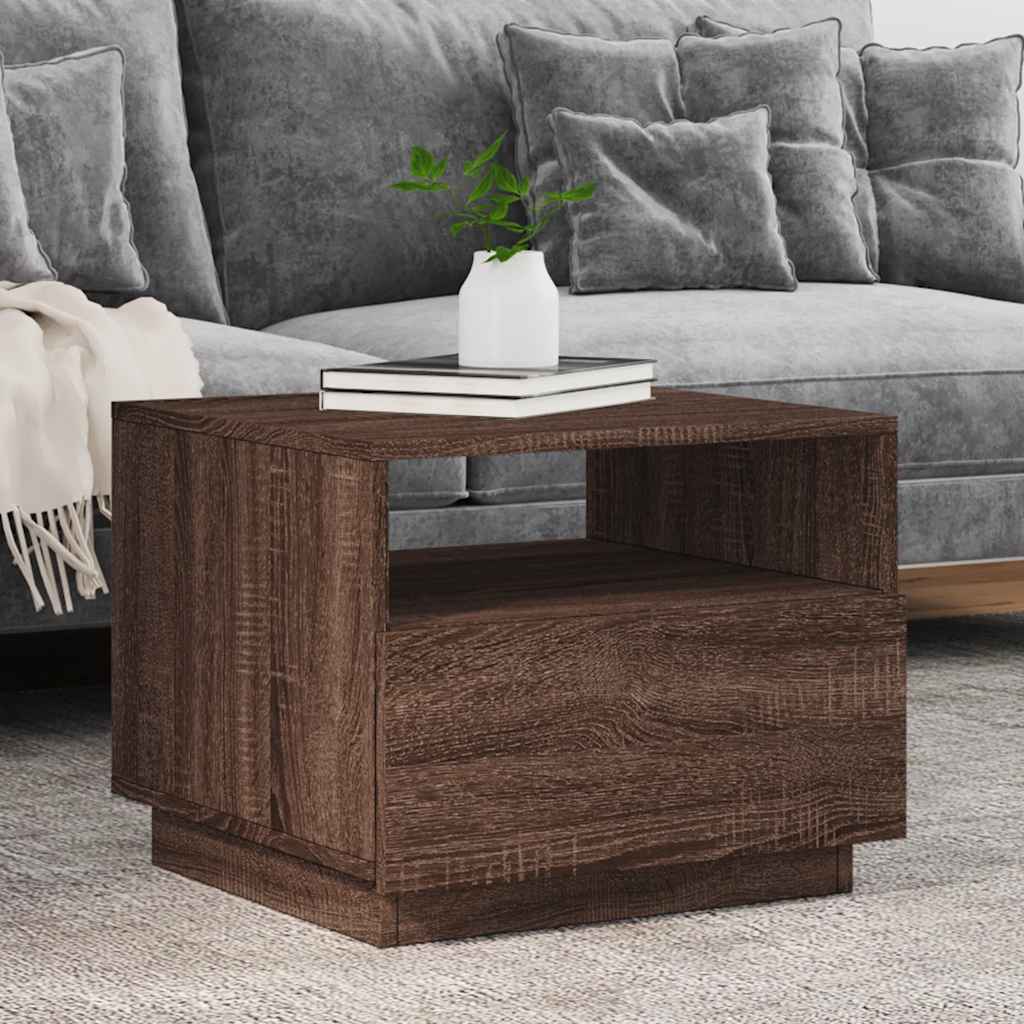 Salontafel Met Led-Verlichting 50X49X40 Cm