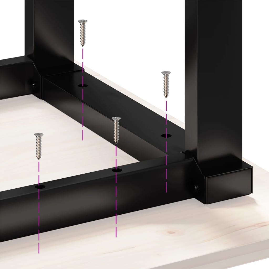 Eettafel Massief Grenenhout En Staal