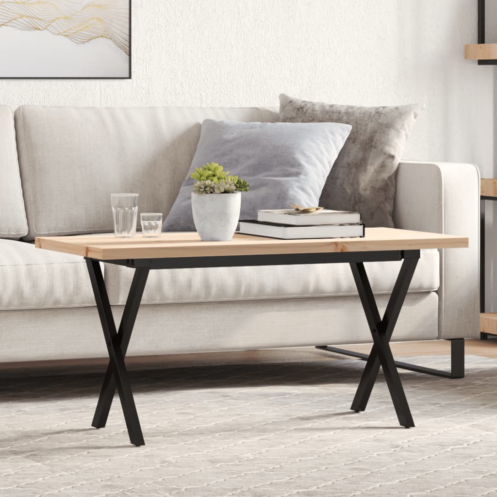 Eettafel 180X90X75,5 Cm Massief Grenenhout En Staal