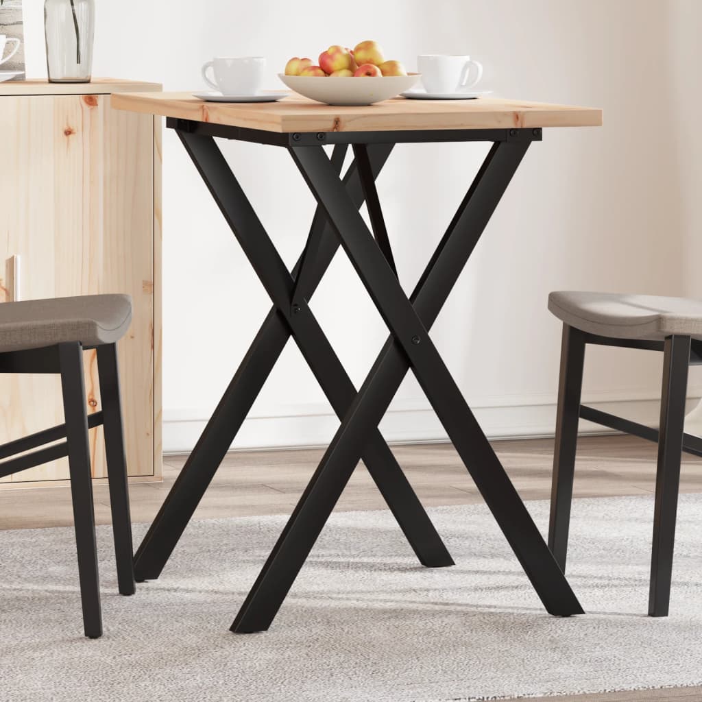 Eettafel 180X90X75,5 Cm Massief Grenenhout En Staal