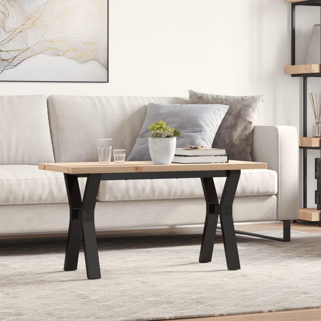 Eettafel 160X80X75,5 Cm Massief Grenenhout En Staal
