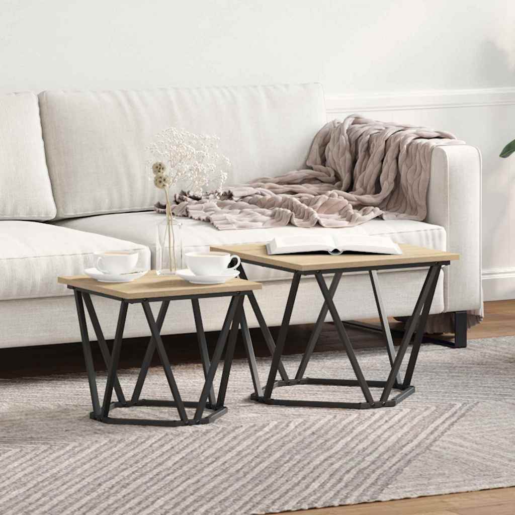 Bijzettafelset 2 Pcs 50 X 50 X 40 Cm