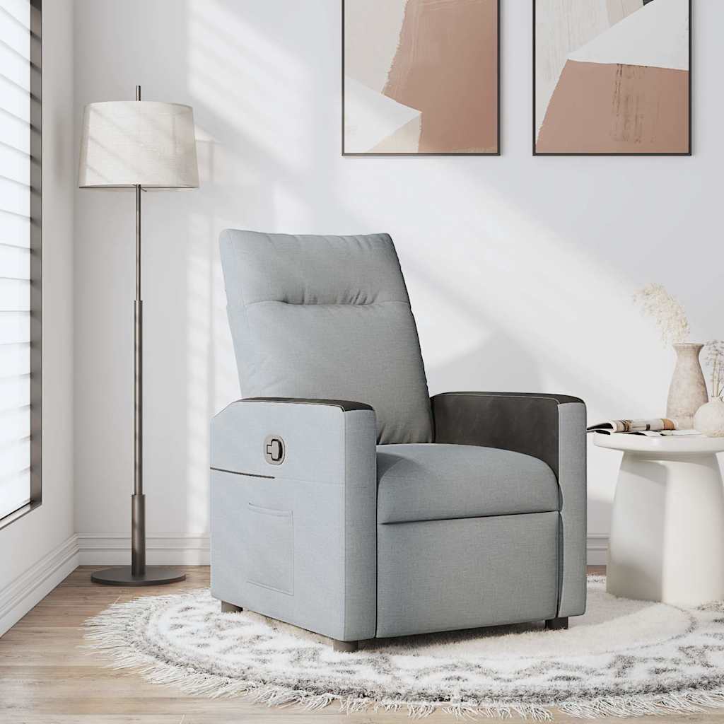 Fauteuil Verstelbaar Stof Lichtgrijs