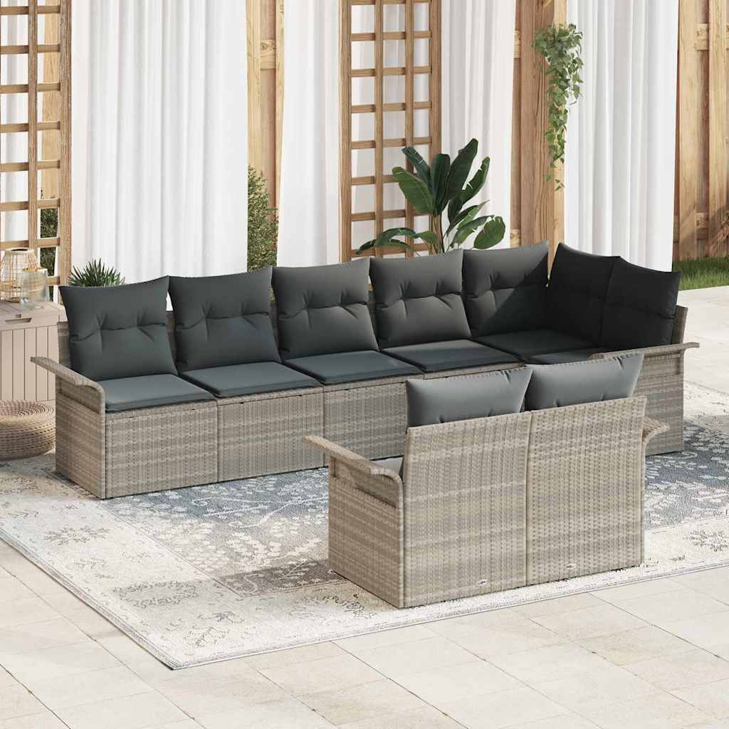 Tuin Sofa Set Met Kussen 9 Pcs Poly Riet