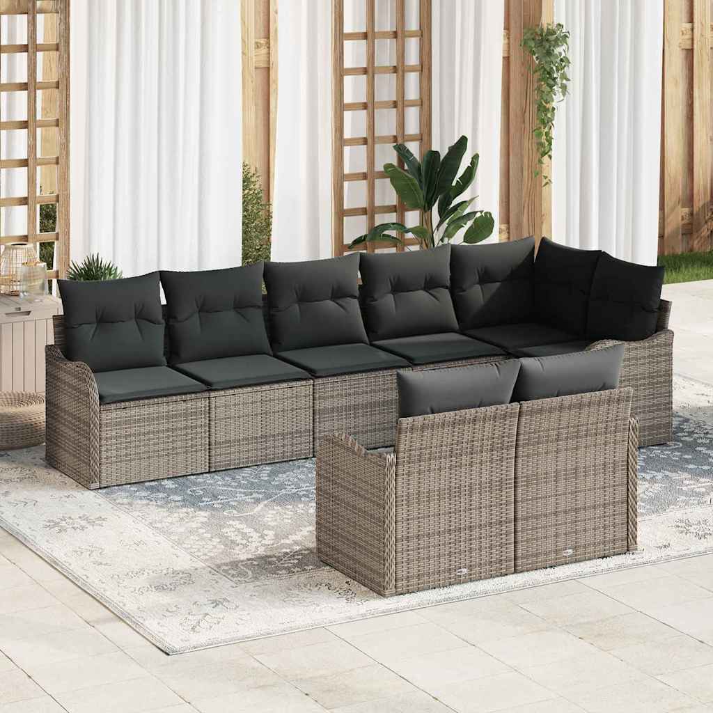 Tuin Sofa Set Met Kussen 9 Pcs Poly Riet