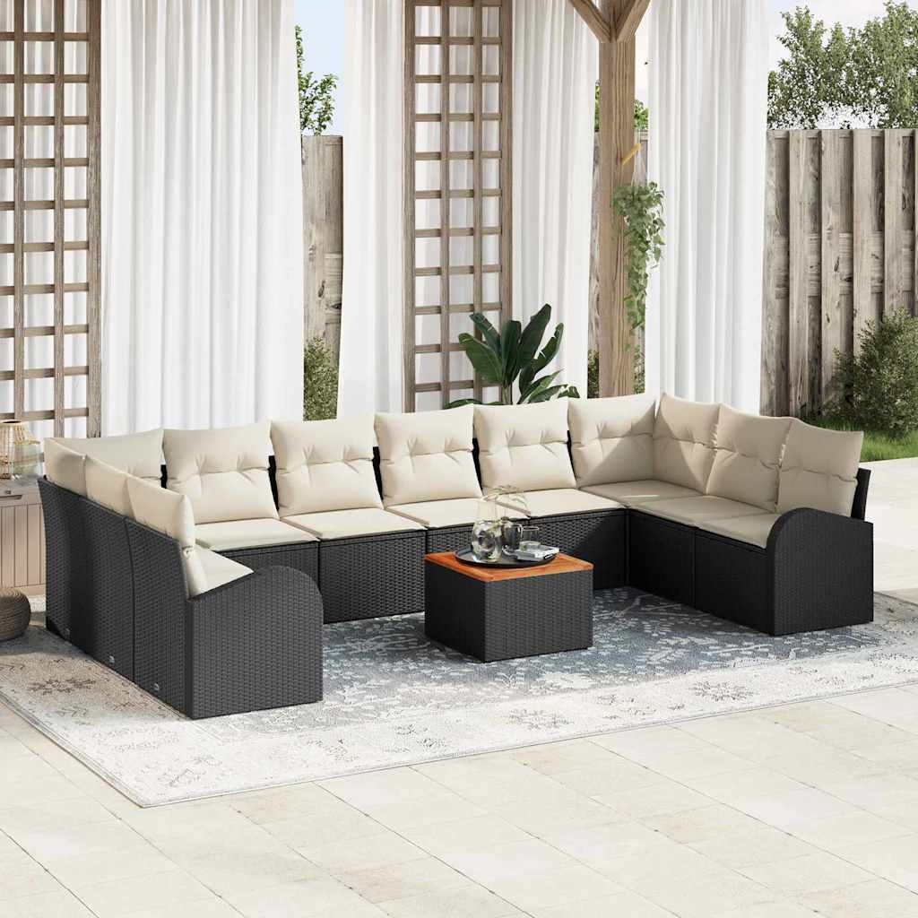 Tuin Sofa Set Met Kussen 11 Pcs Poly Riet