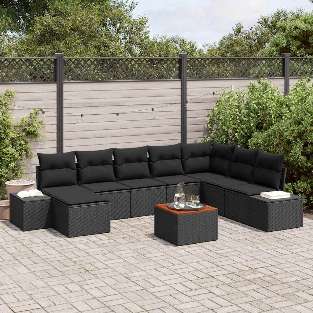 Tuin Sofa Set Met Kussen 9 Pcs Poly Riet