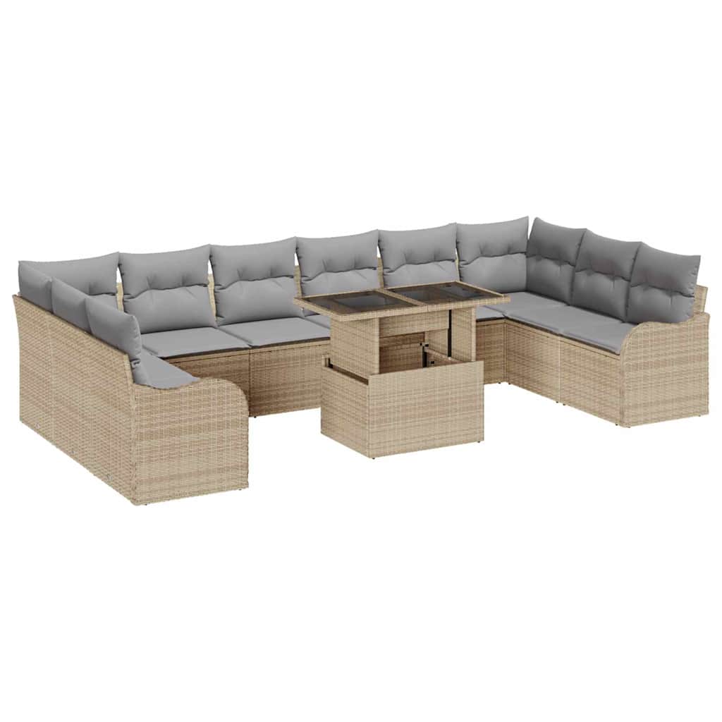 Tuin Sofa Set Met Kussen 11 Pcs Poly Riet