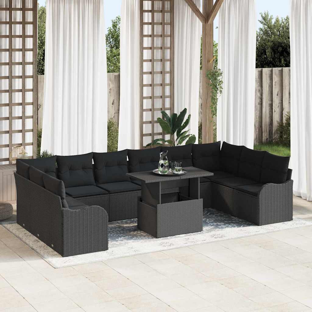 Tuin Sofa Set Met Kussen 11 Pcs Poly Riet