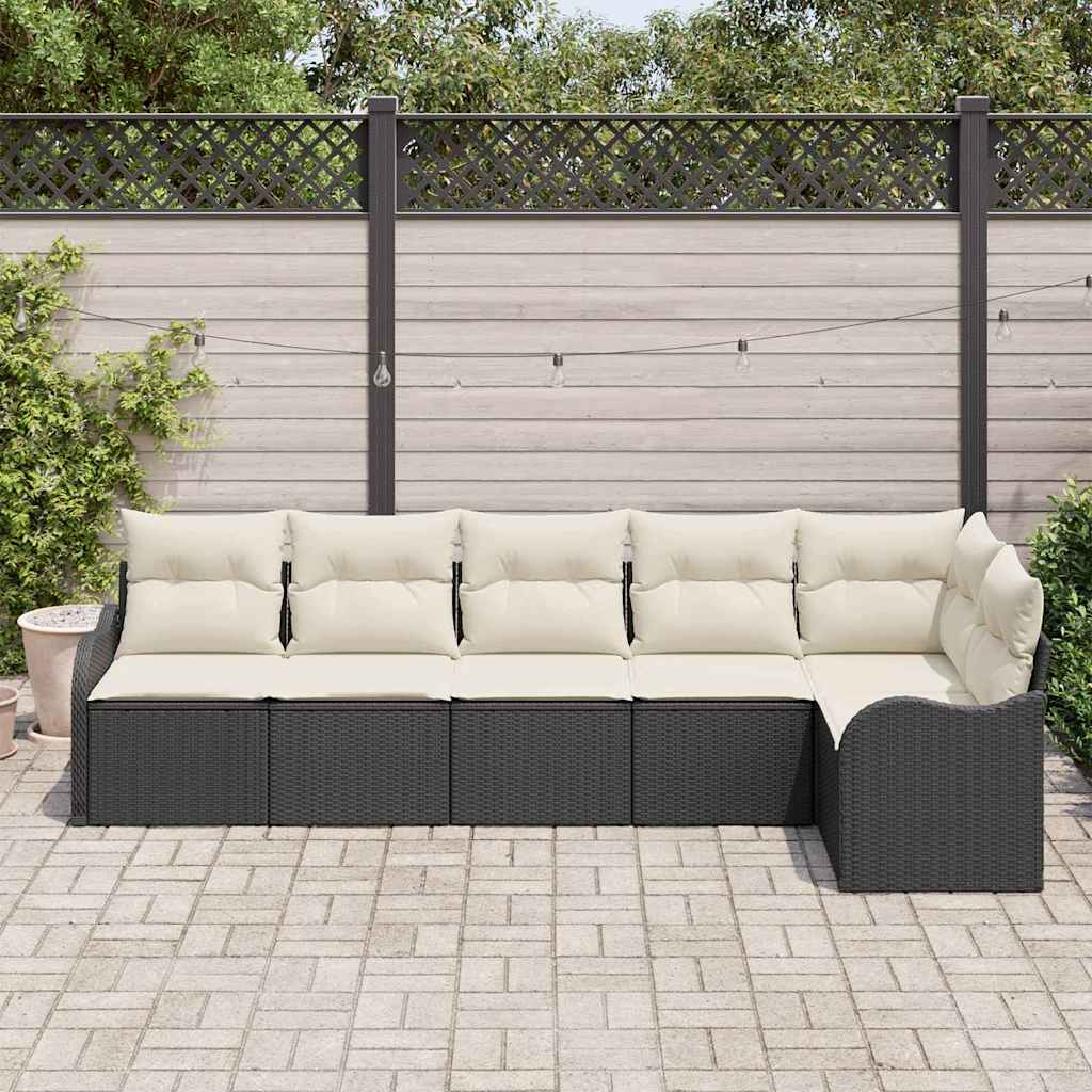 Tuin Sofa Set Met Kussen Met Opslag 6 Pcs Poly Riet