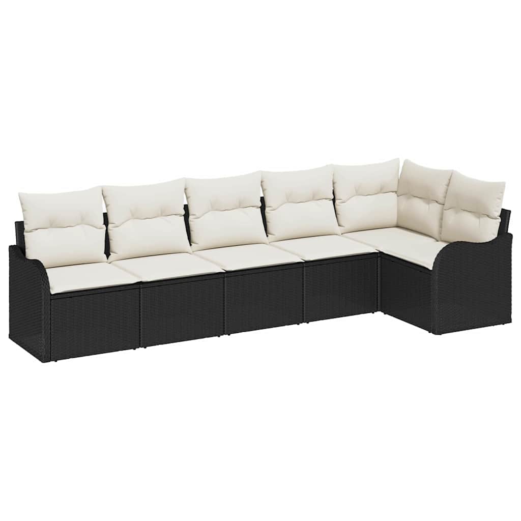 Tuin Sofa Set Met Kussen Met Opslag 6 Pcs Poly Riet