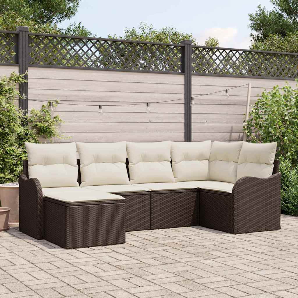 Tuin Sofa Set Met Kussen 7 Pcs Poly Riet