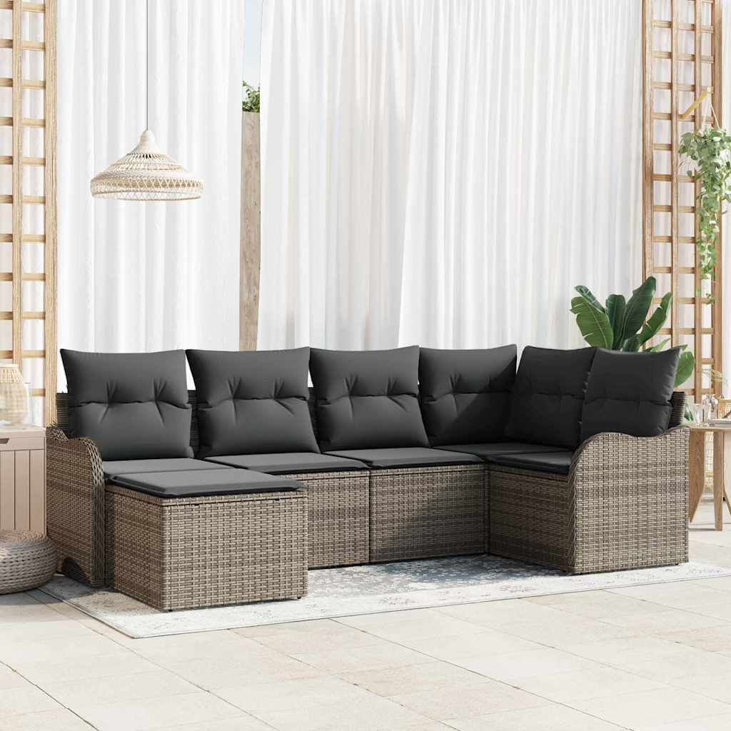Tuin Sofa Set Met Kussen 7 Pcs Poly Riet
