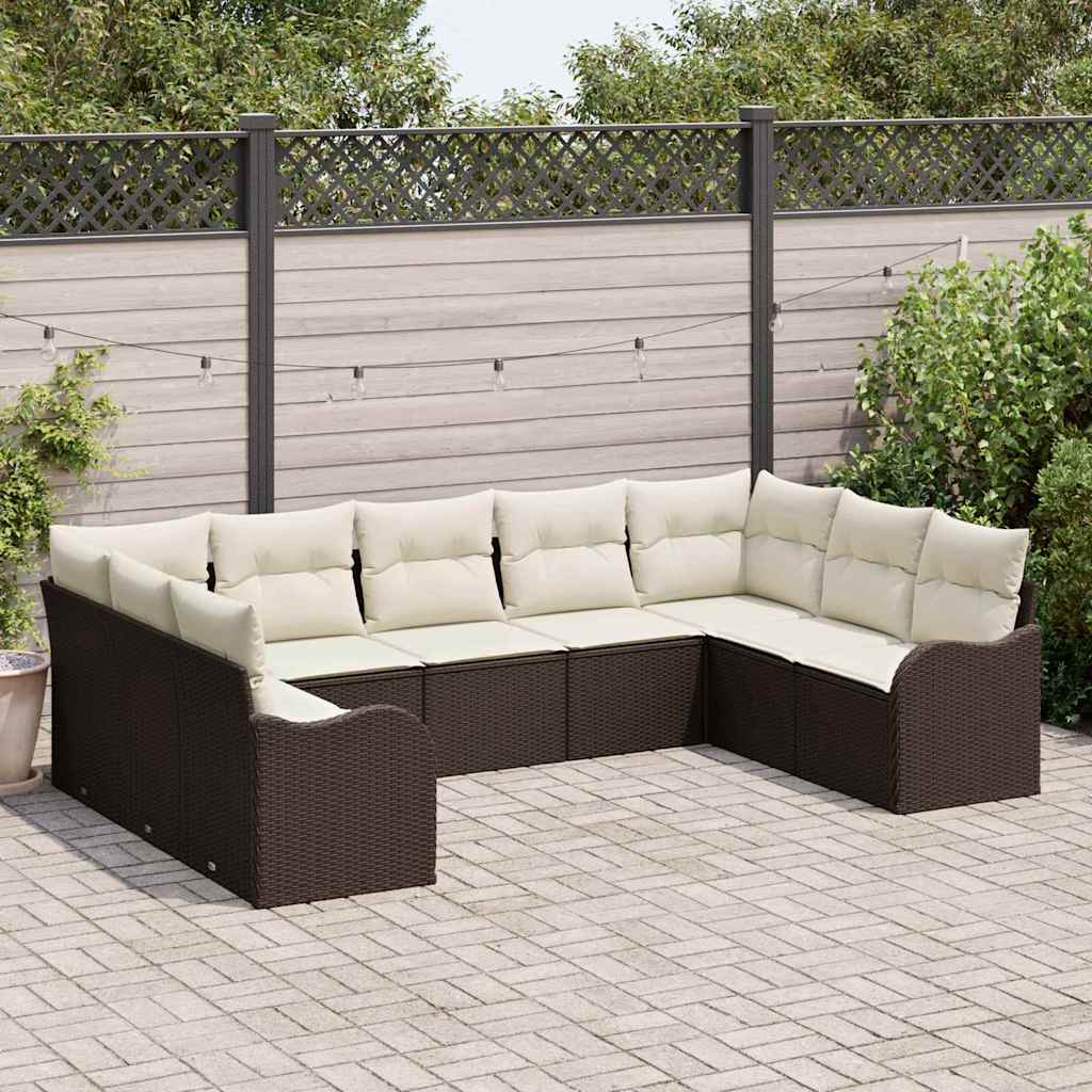 Tuin Sofa Set Met Kussen 10 Pcs Poly Riet