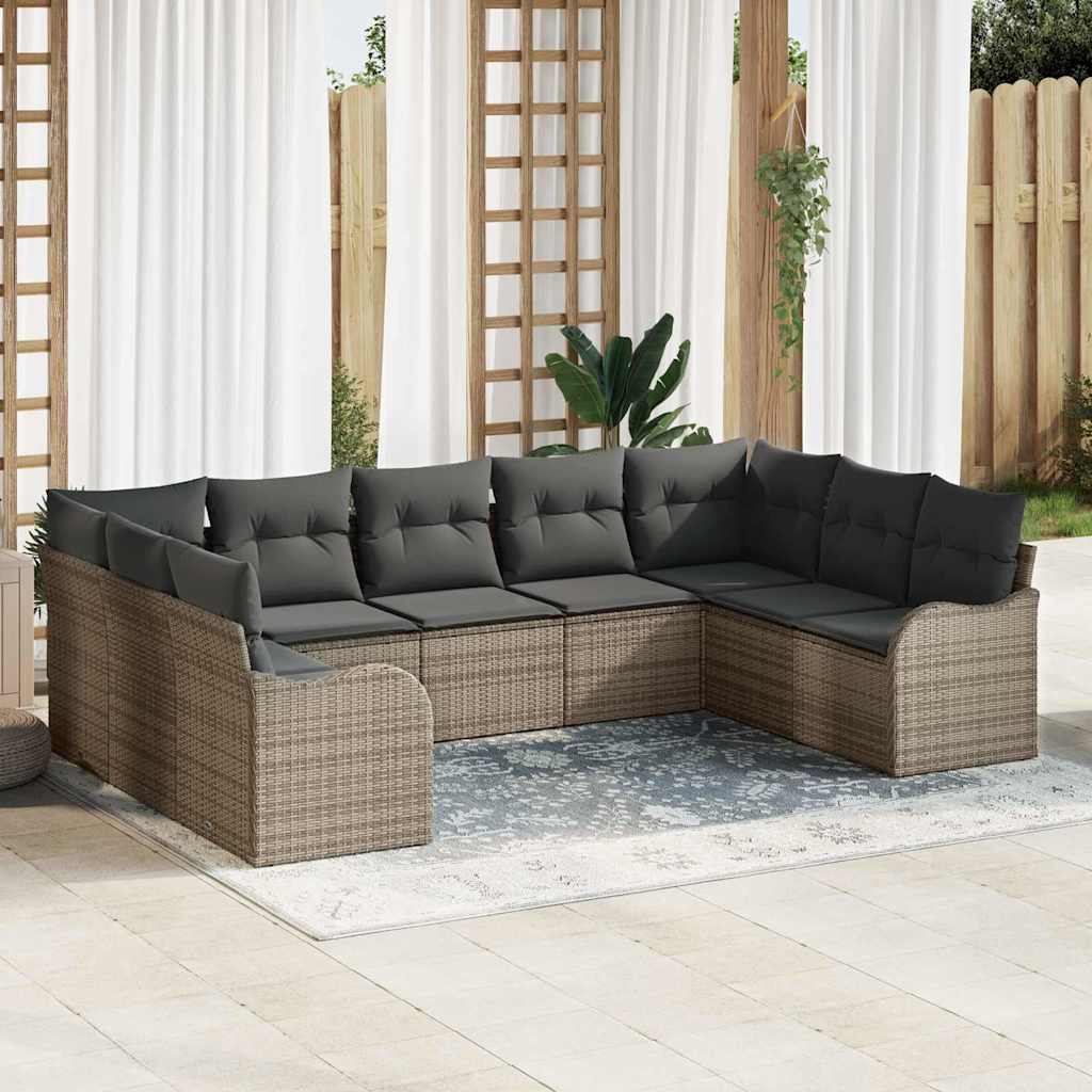 Tuin Sofa Set Met Kussen 10 Pcs Poly Riet