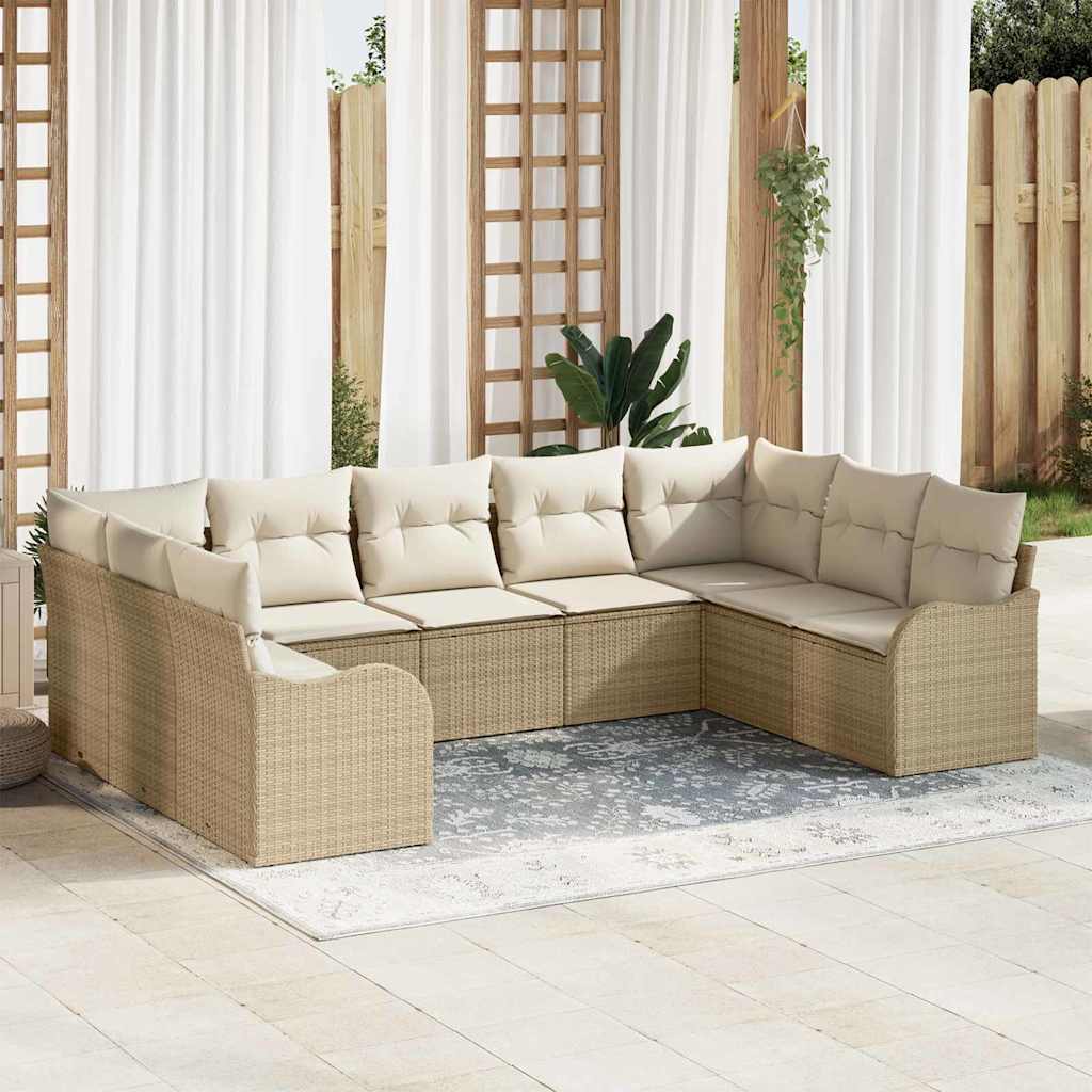 Tuin Sofa Set Met Kussen 10 Pcs Poly Riet