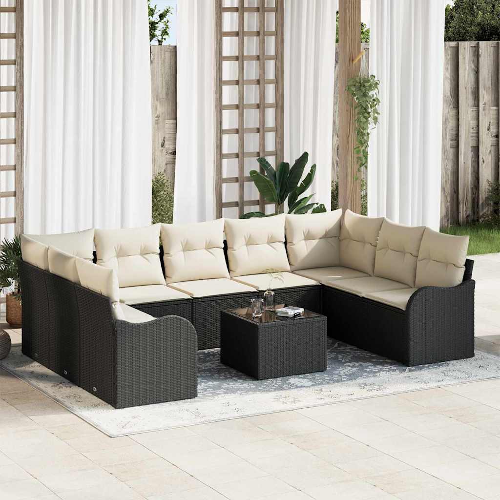 Tuin Sofa Set Met Kussen 10 Pcs Poly Riet