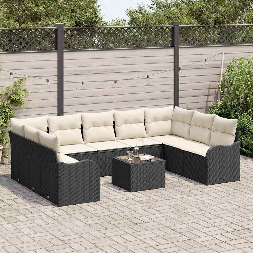 Tuin Sofa Set Met Kussen 10 Pcs Poly Riet