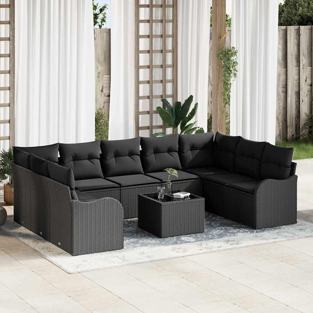 Tuin Sofa Set Met Kussen 10 Pcs Poly Riet