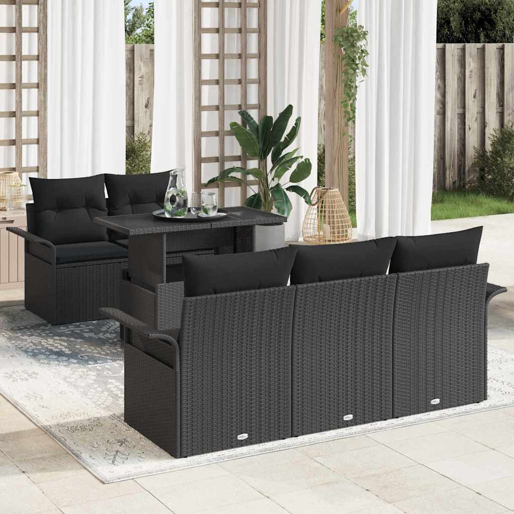 Tuin Sofa Set Met Kussen Met Opslag 6 Pcs Poly Riet
