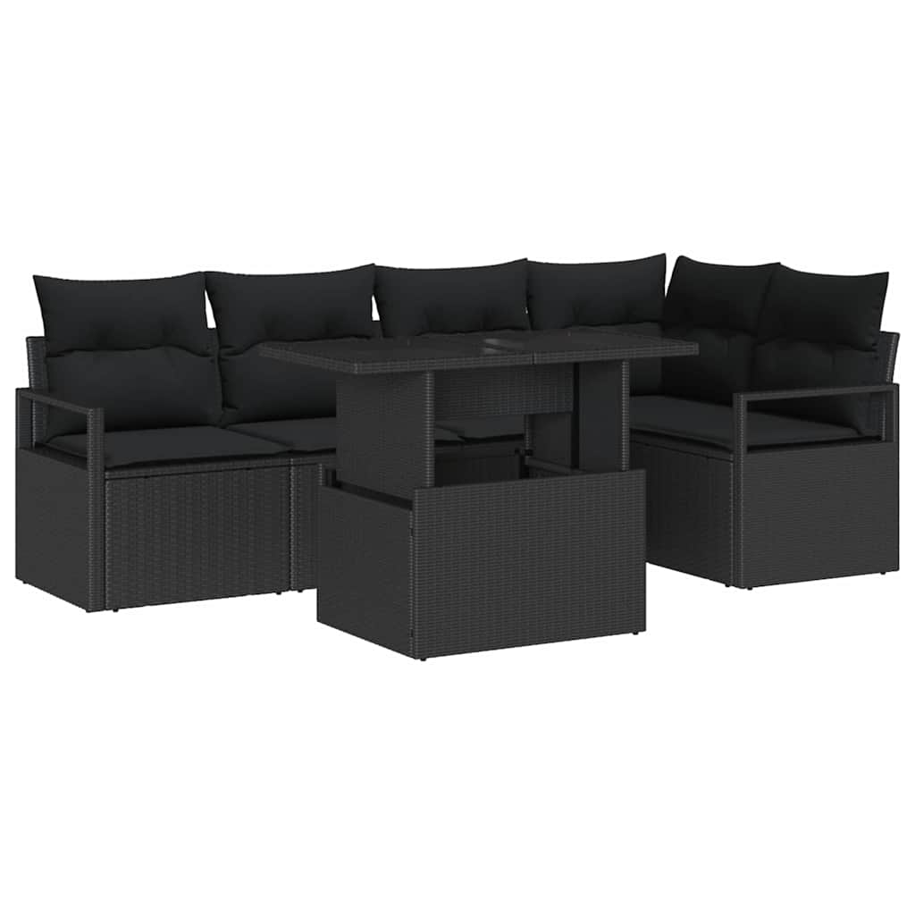 Tuin Sofa Set Met Opslag 6 Pcs Poly Riet