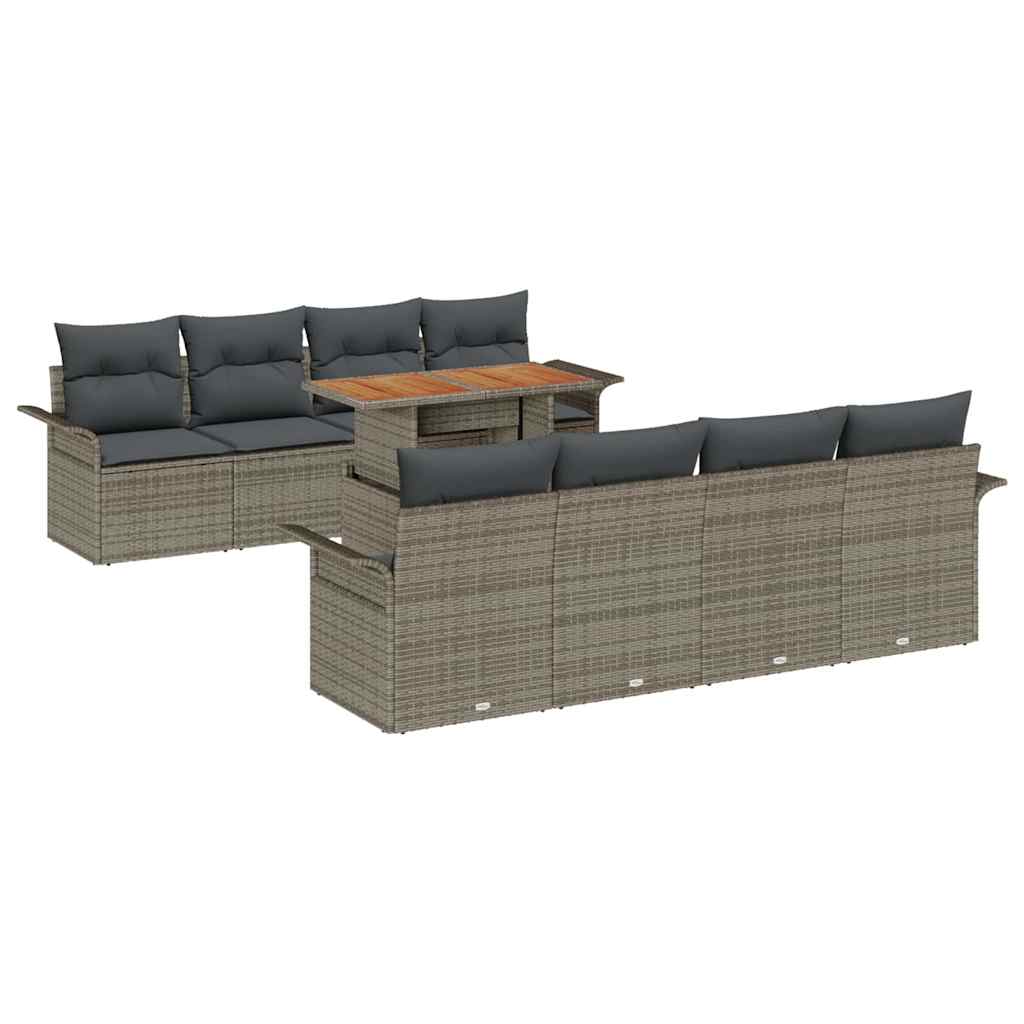 Tuin Sofa Set Met Opslag 9 Pcs Poly Riet