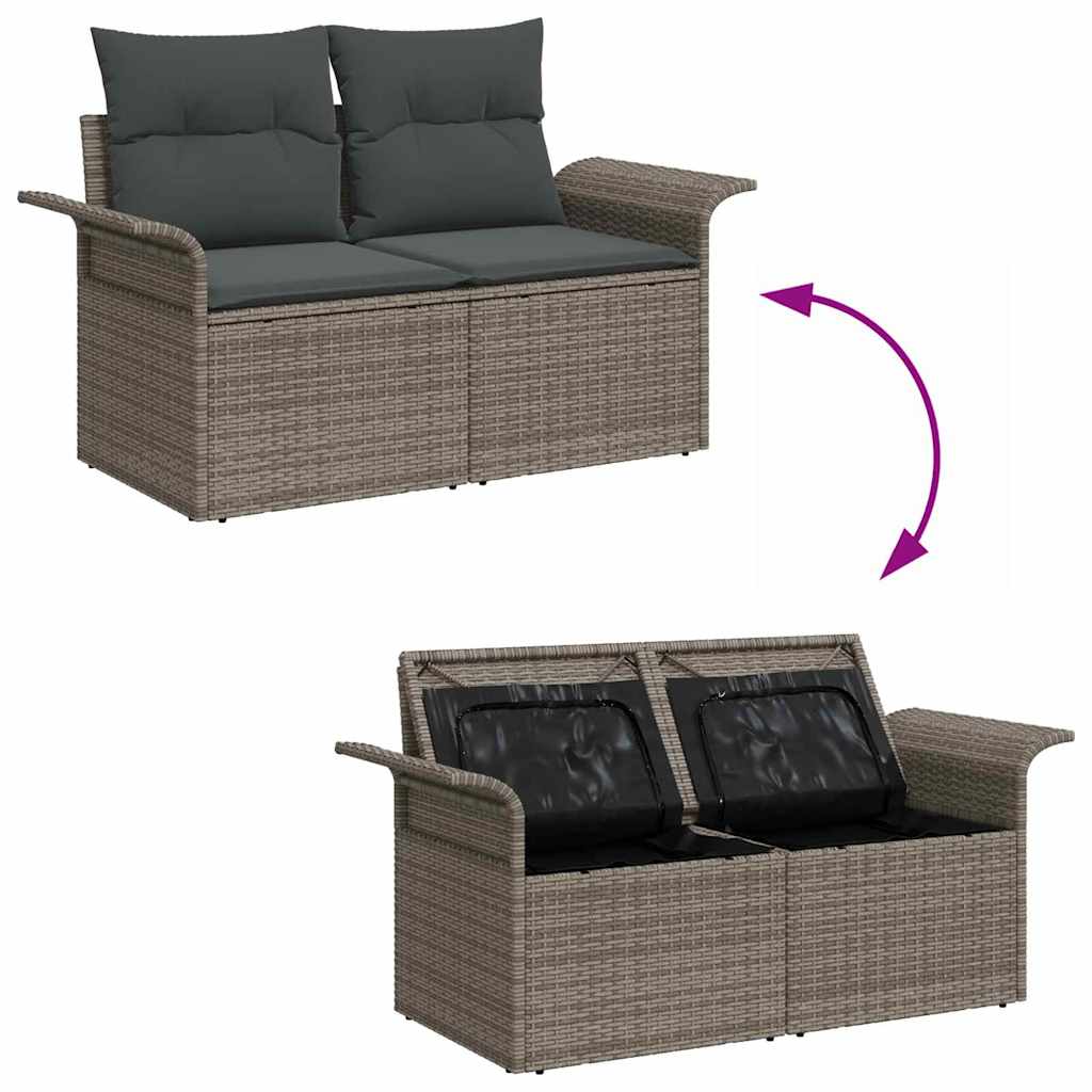 Tuin Sofa Set Met Opslag 9 Pcs Poly Riet