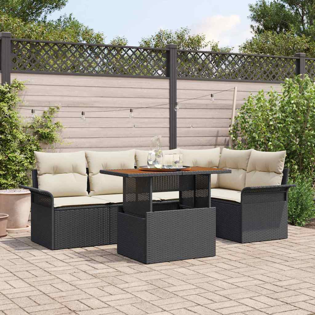 Tuin Sofa Set Met Opslag 6 Pcs Poly Riet