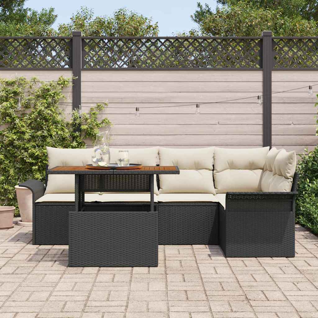 Tuin Sofa Set Met Opslag 6 Pcs Poly Riet