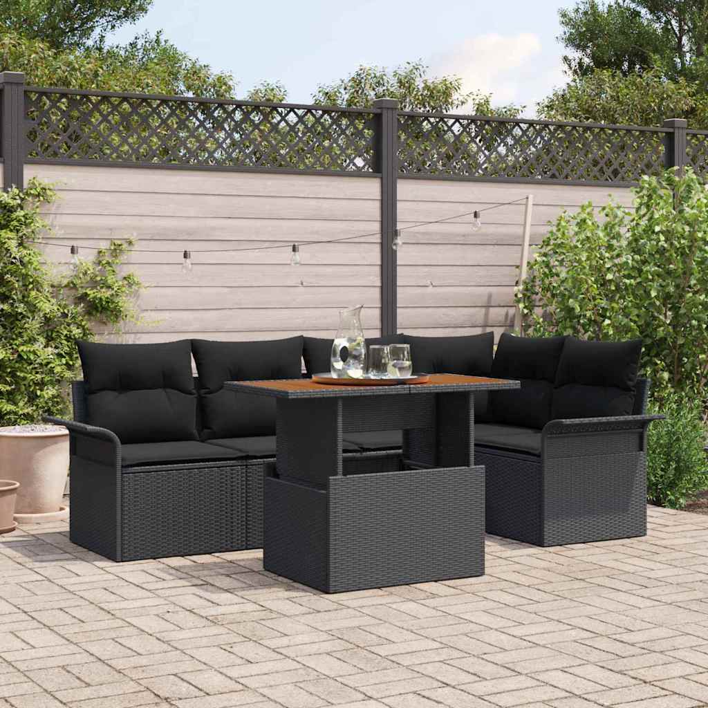 Tuin Sofa Set Met Opslag 6 Pcs Poly Riet