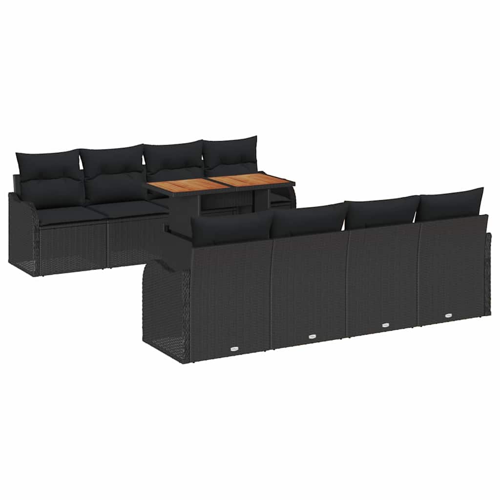 Tuin Sofa Set Met Opslag 9 Pcs Poly Riet