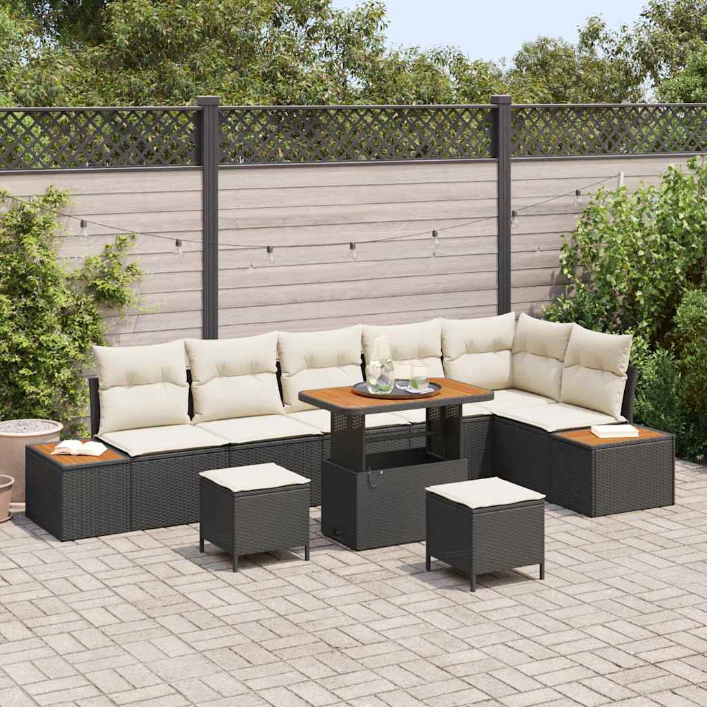 Tuin Sofa Set Met Kussen 9 Pcs Poly Riet