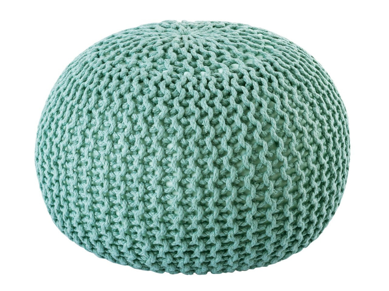 Premium Pouf – luxurious knitted pouf made of recycled plastic in anthracite