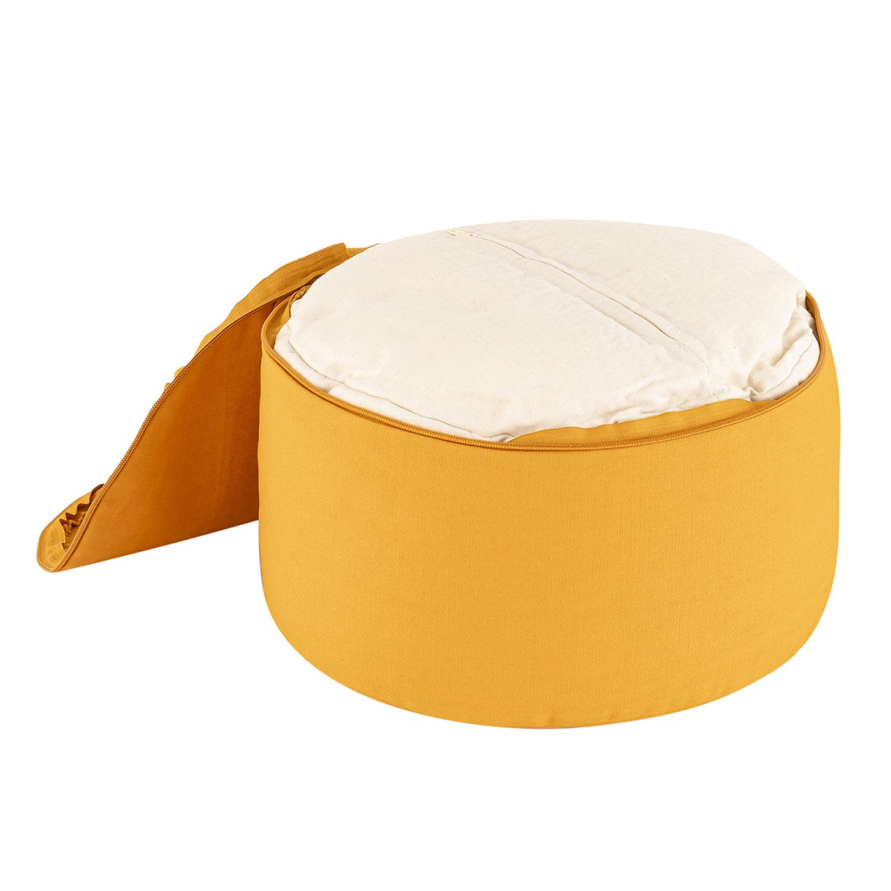 Aura pouf – round seat cushion made of styrofoam beads in pastel colours