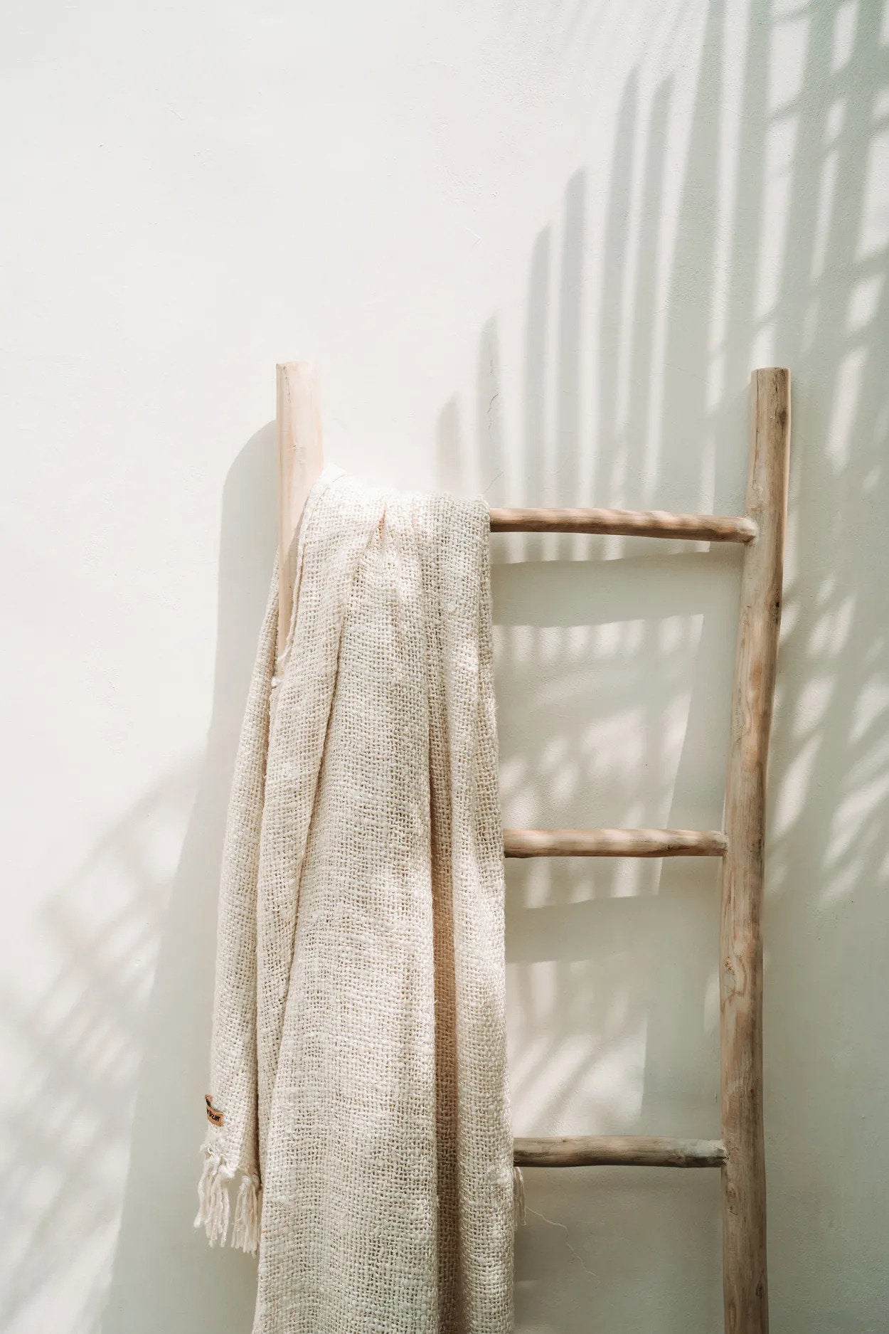 Luxury hand-woven plaid - Cream