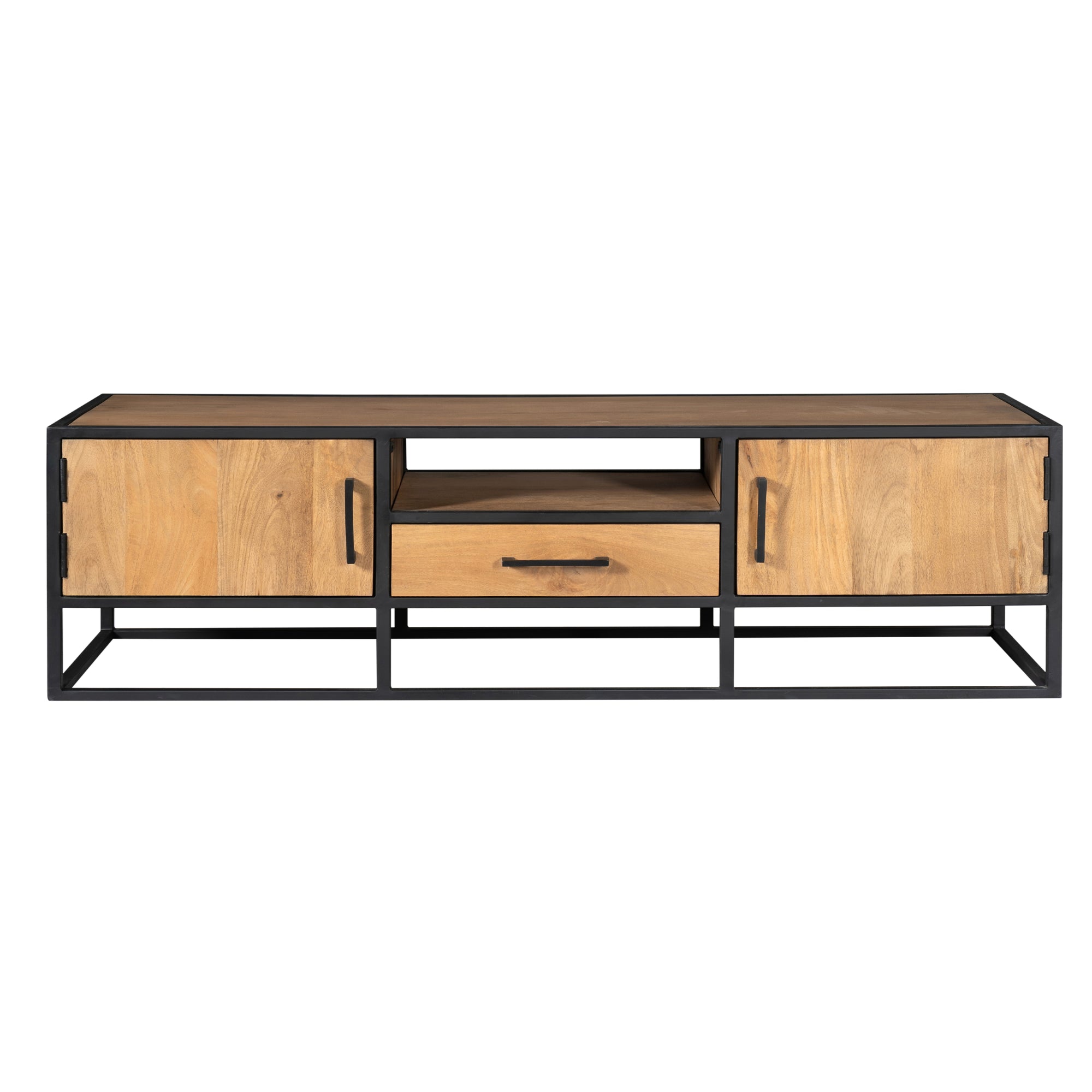 Tv-meubel Denver | Mangohout en staal | 180 cm