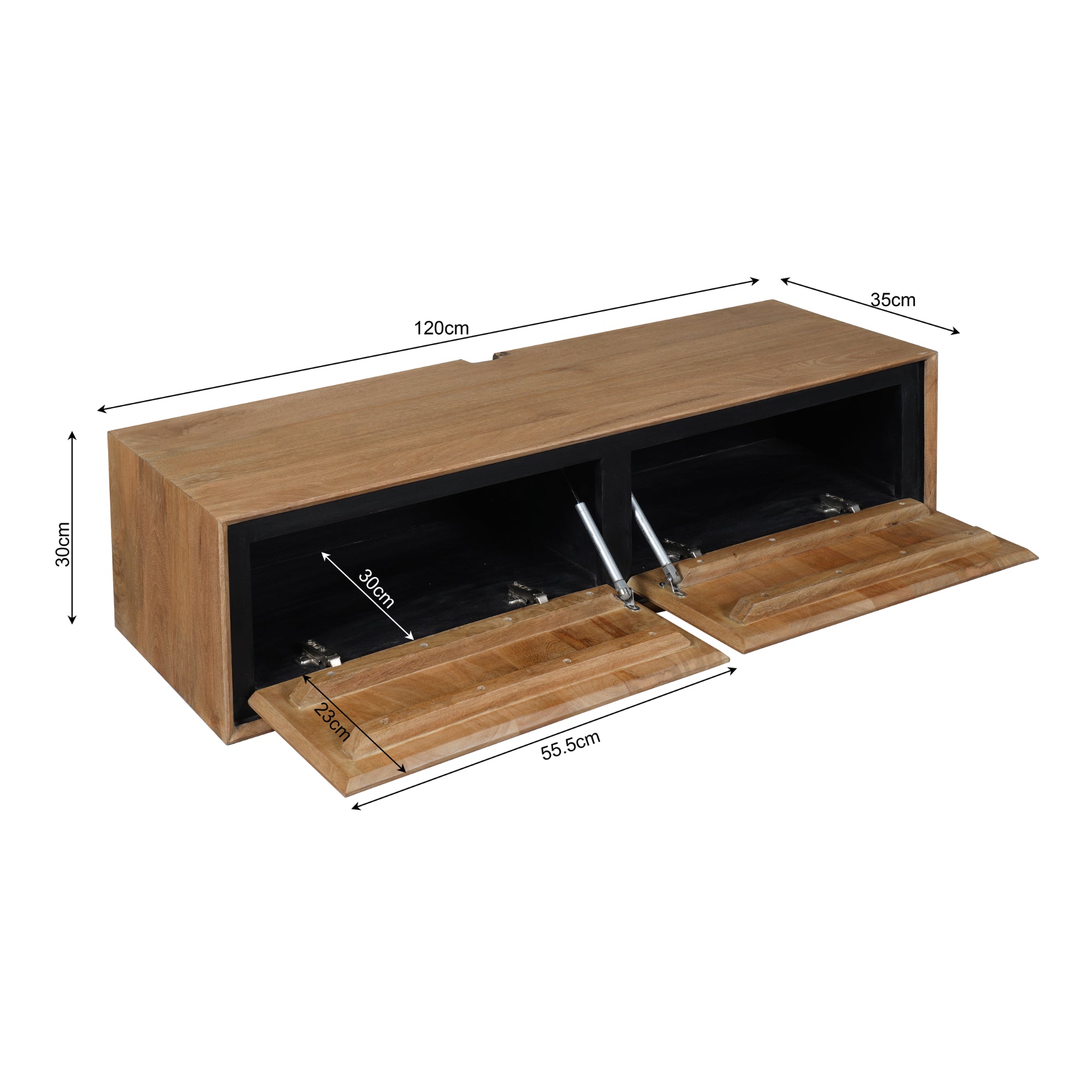 Zwevend tv-meubel RichWood | 120 cm