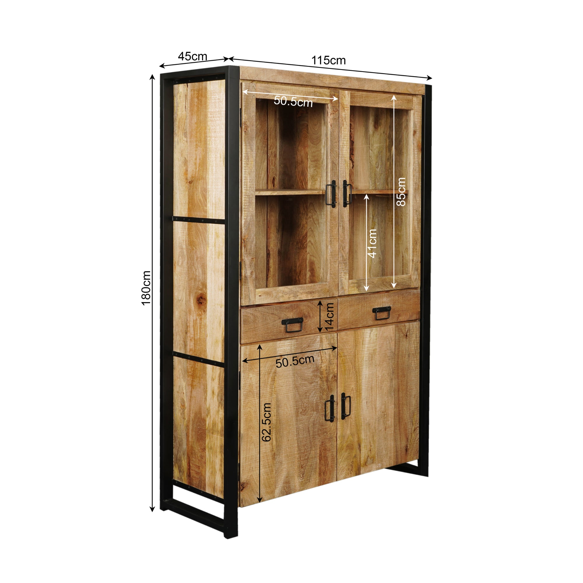 Vitrinekast Boaz 115 cm