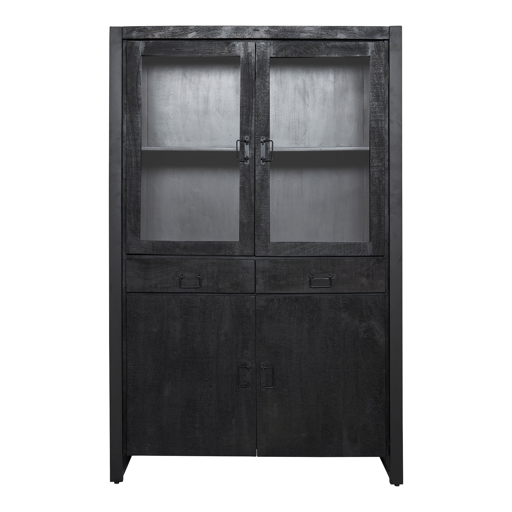 Vitrinekast Boaz Zwart | 115 cm