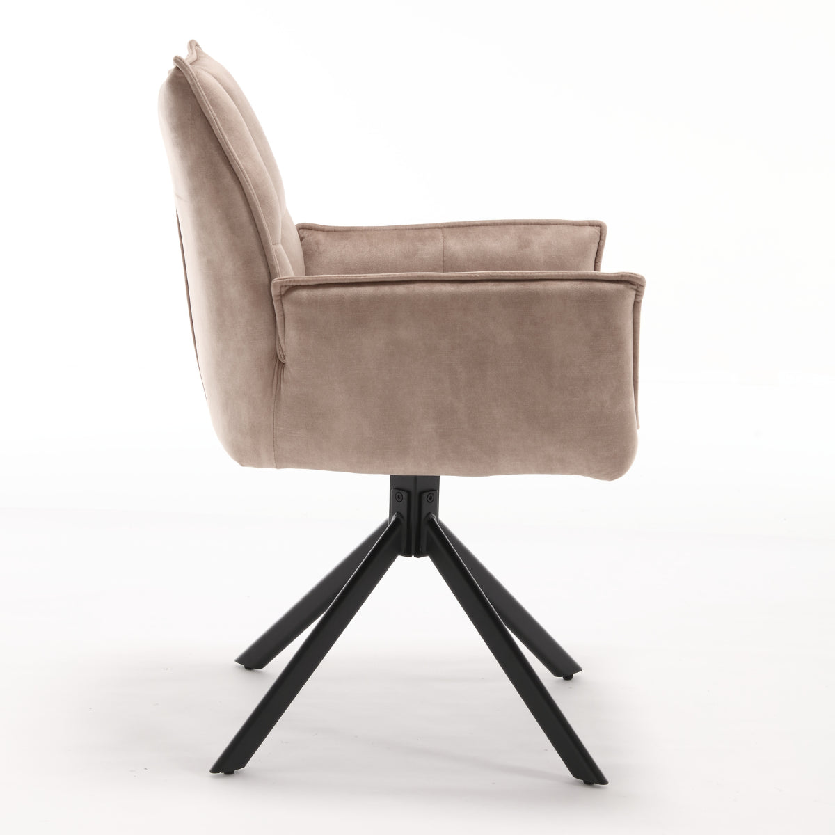 Eetkamerstoel Dani | Velvet Beige (set van 2)