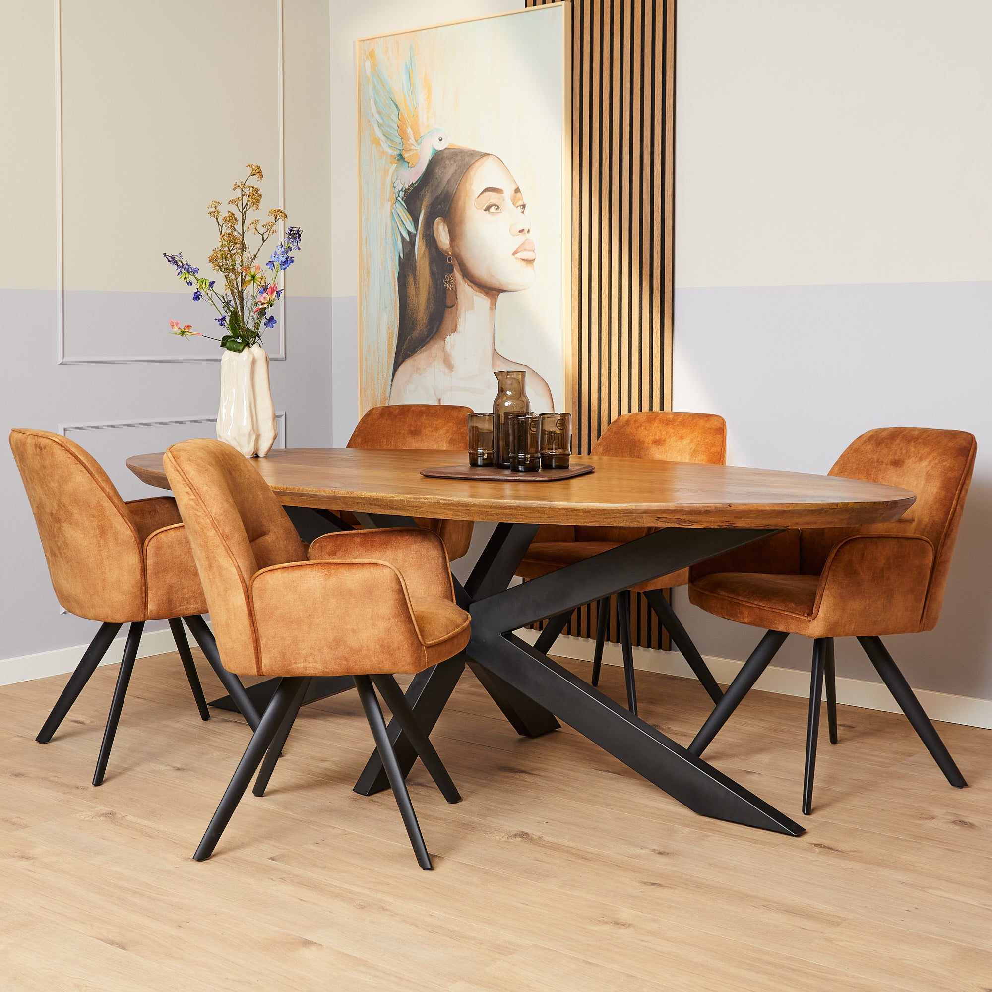 Eetkamerstoel Nova | Goud (set van 2)